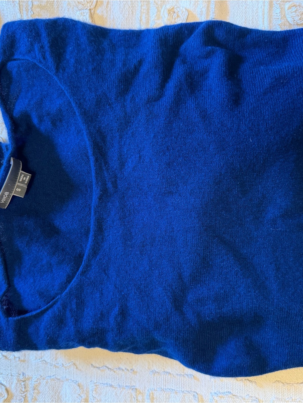 Vince Deep Blue Cashmere-Wool Sweater